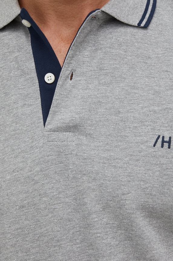 Selected Homme polo szary 16082841.MediumGrey