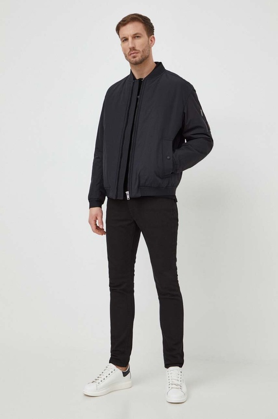 Emporio Armani pamut póló 8N1FQ2.1JTKZ.NOS fekete AA00