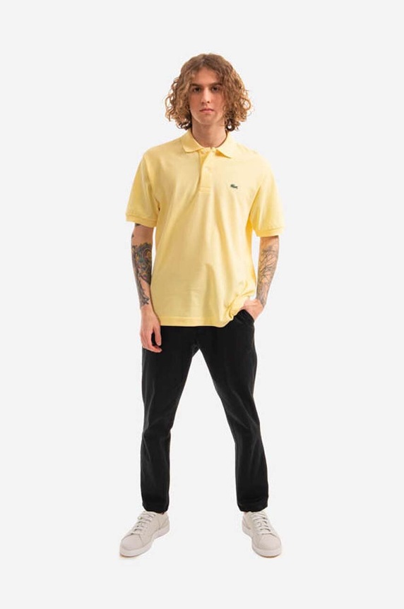 Lacoste cotton polo shirt L1212 HLL L1212.6XP yellow AA00