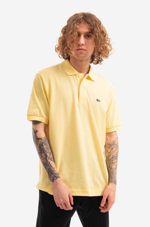 Lacoste cotton polo shirt L1212 HLL L1212.6XP yellow