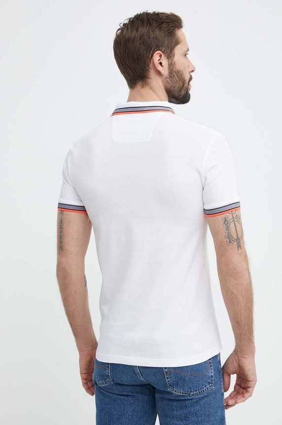Odzież BOSS Green polo męskie bawełniane Paddy 50469055 biały