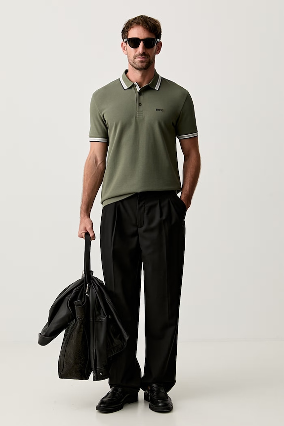 BOSS Green polo męskie bawełniane Paddy 50469055 zielony AA00