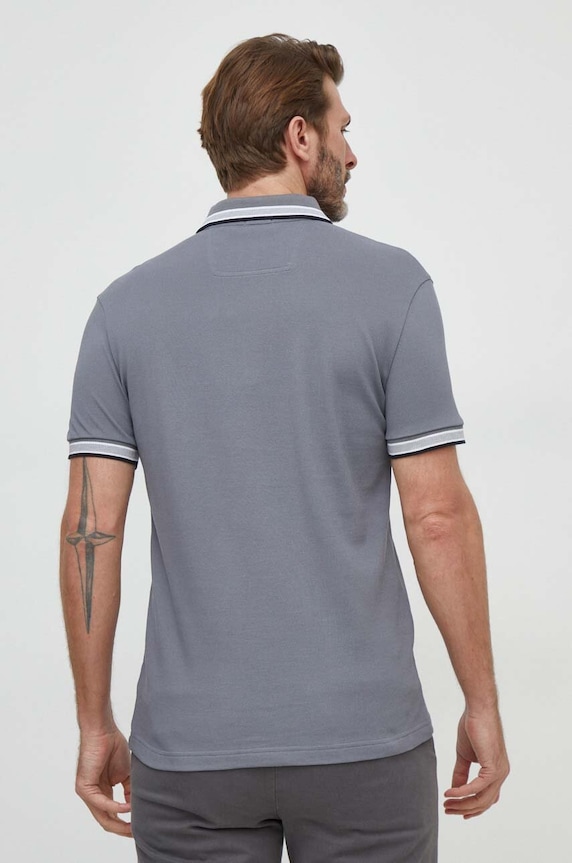 BOSS Green polo męskie bawełniane Paddy 50469055 szary AA00