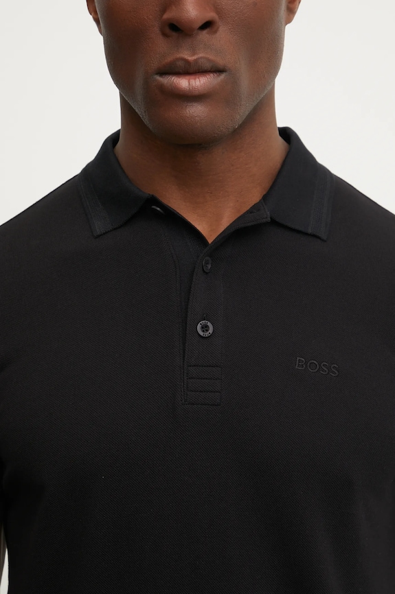 BOSS Green polo tričko pánske bavlnené Paddy 50469055 čierna