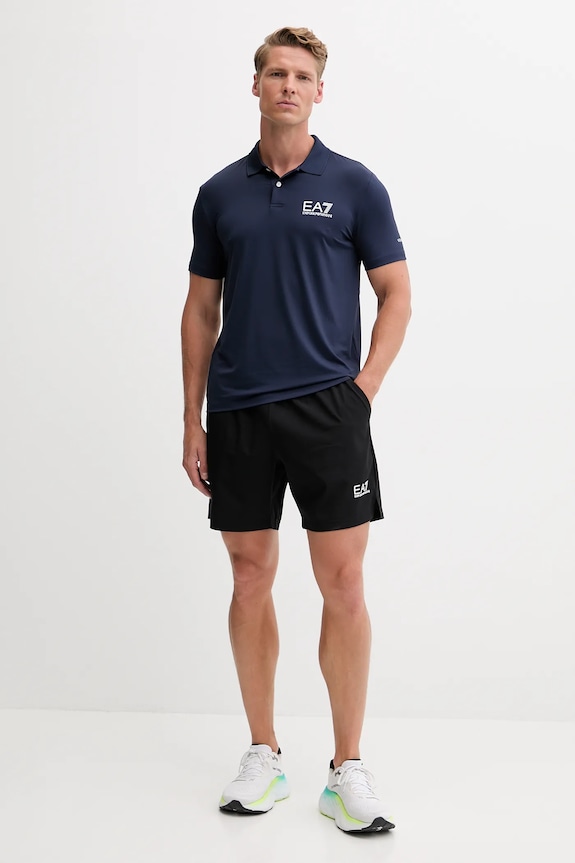 EA7 Emporio Armani tricou polo 8NPF23.PJEMZ bleumarin SS26