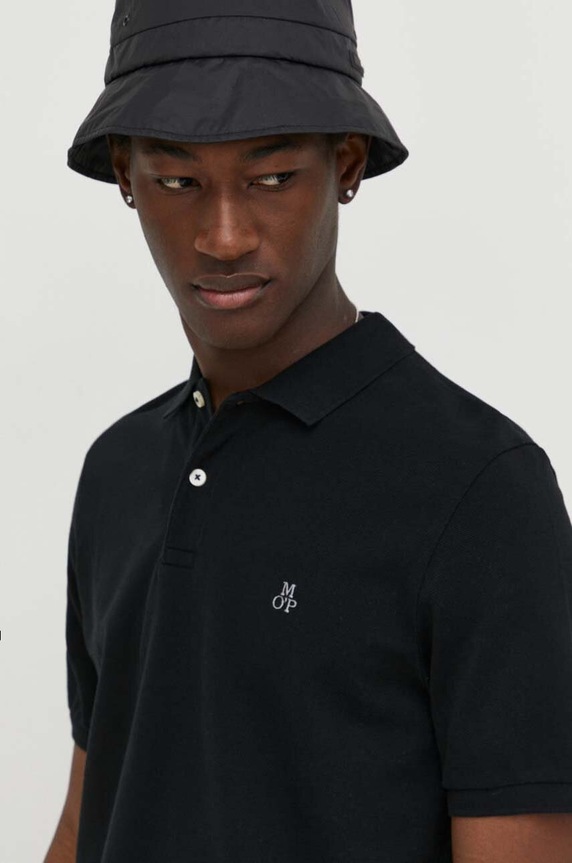 Marc O'Polo polo bawełniane czarny 5000009415