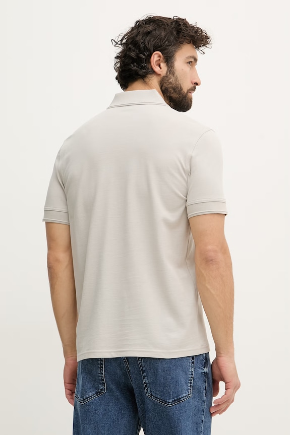 Odzież BOSS Orange polo męskie bawełniane Prime 50507813 szary