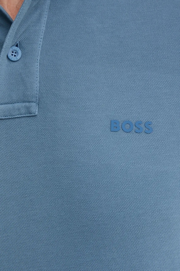 BOSS Orange polo bărbătesc din bumbac Prime 50507813 albastru
