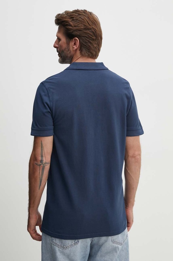 Odzież BOSS Orange polo męskie bawełniane Prime 50507813 granatowy