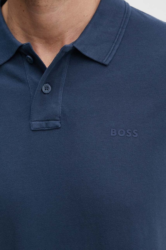 BOSS Orange polo męskie bawełniane Prime granatowy 50507813