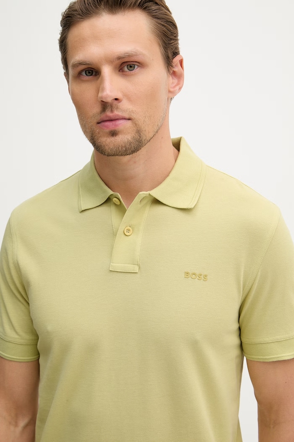 BOSS Orange polo tričko pánske bavlnené Prime zelená 50507813