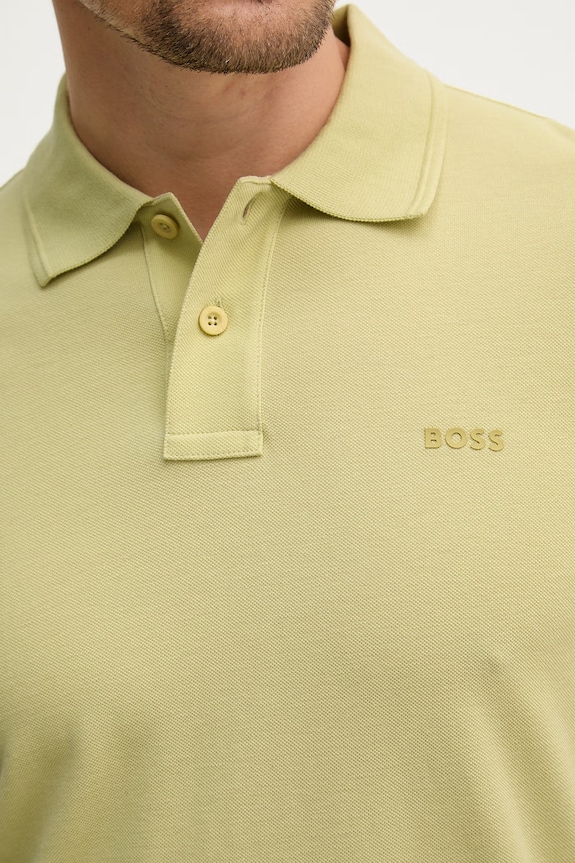 BOSS Orange polo tričko pánske bavlnené Prime 50507813 zelená