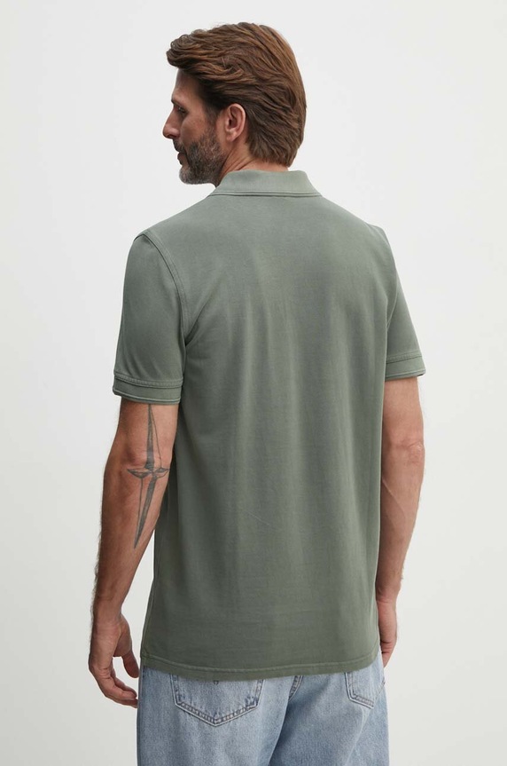Odzież BOSS Orange polo męskie bawełniane Prime 50507813 zielony