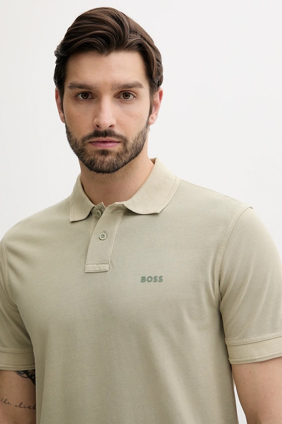 Oblečenie BOSS Orange polo tričko pánske bavlnené Prime 50507813 zelená