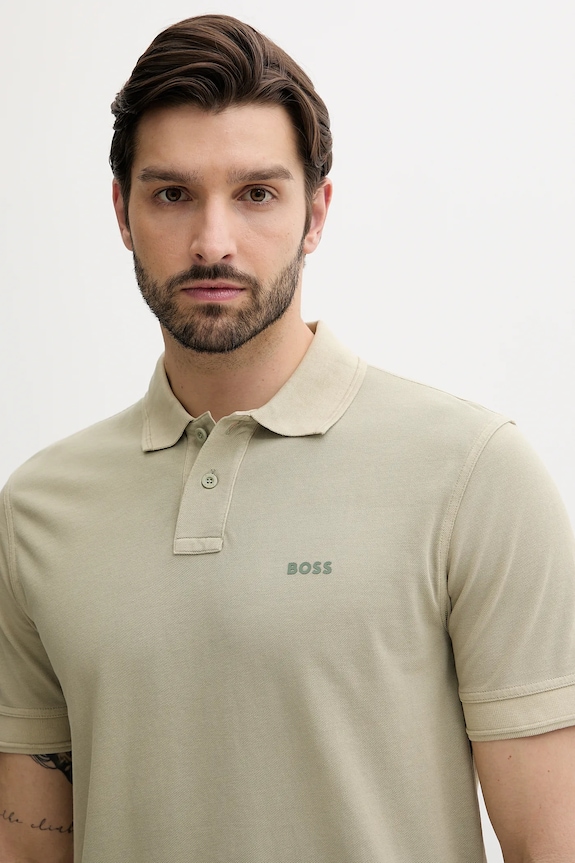 Oblečenie BOSS Orange polo tričko pánske bavlnené Prime 50507813 zelená