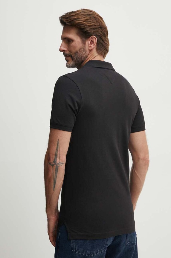 Oblečenie Bavlnené polo tričko Tommy Jeans DM0DM15370 čierna