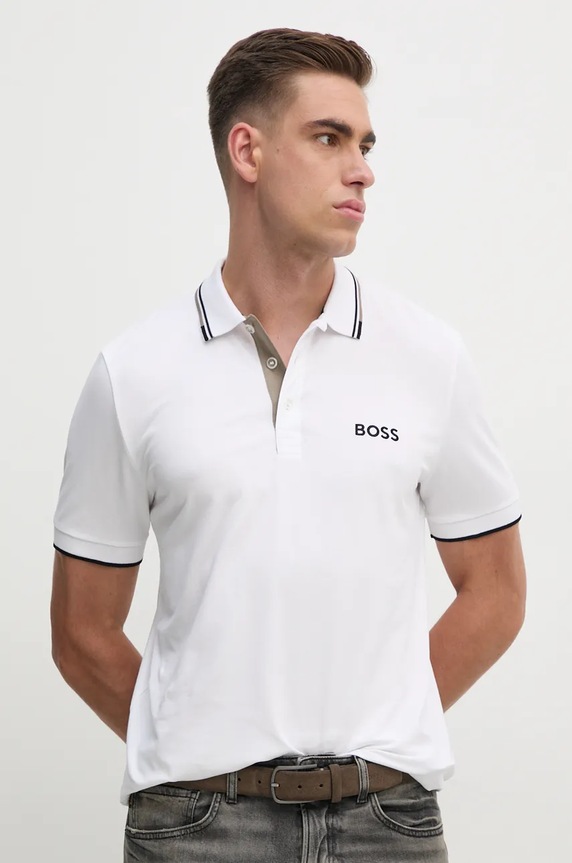 BOSS Green polo bărbați Paddy Pro regular alb 50469102
