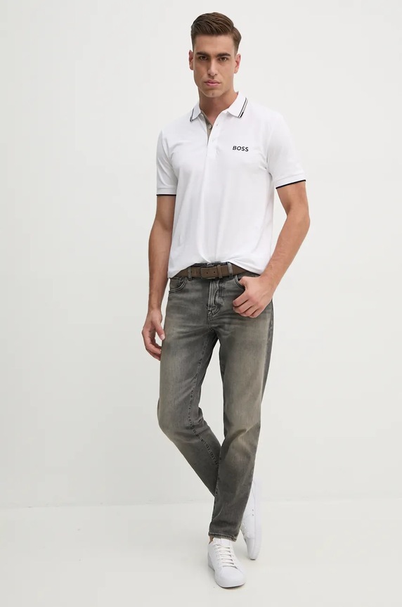 BOSS Green polo bărbați Paddy Pro 50469102 alb AA00