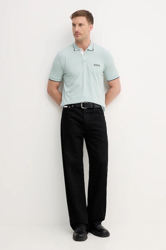 BOSS Green polo męskie Paddy Pro 50469102 turkusowy AA00