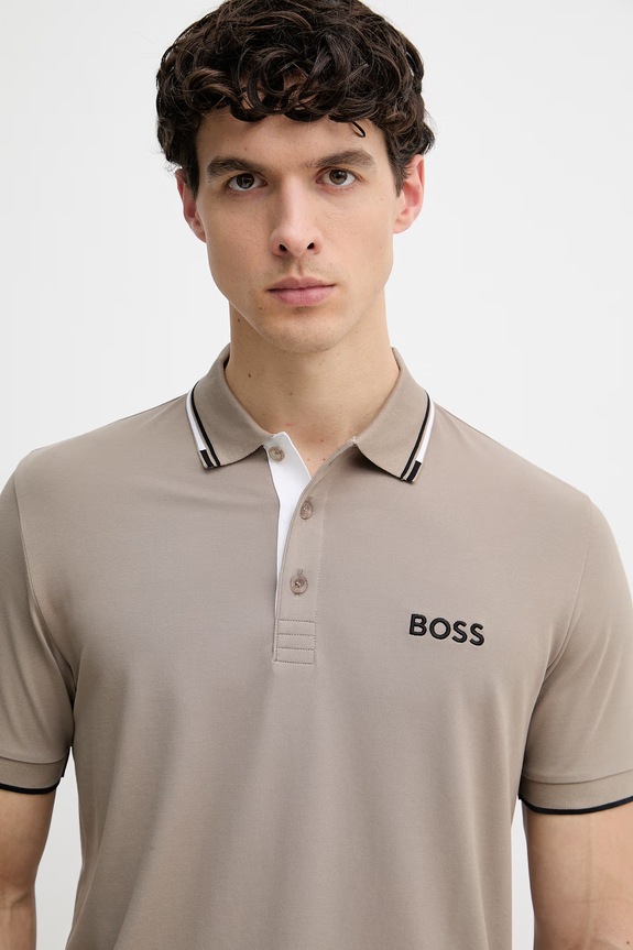 BOSS Green polo bărbătesc Paddy Pro bej 50469102