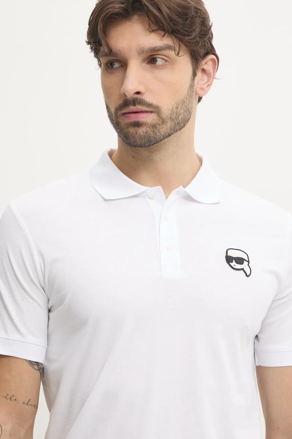 Karl Lagerfeld polo de bumbac alb 500224.745710