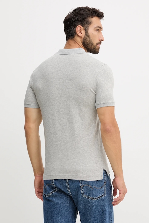 Îmbrăcăminte United Colors of Benetton polo bărbătesc din bumbac cu elastan 3WG9U301Z gri
