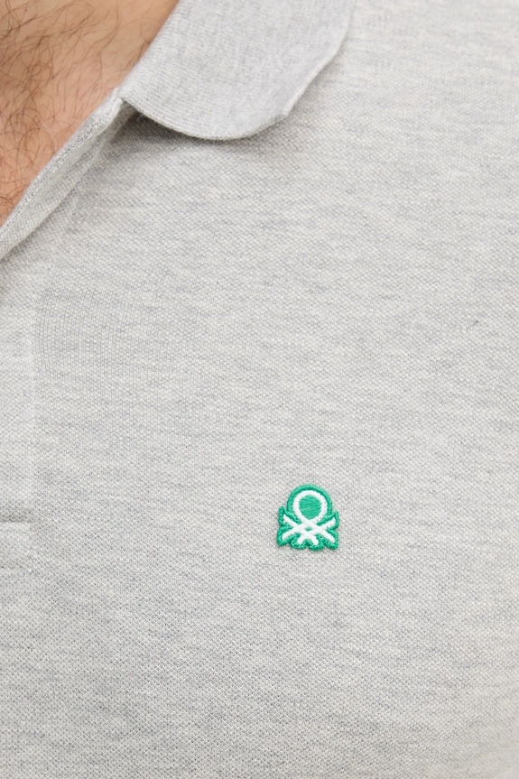 United Colors of Benetton polo bărbătesc din bumbac cu elastan 3WG9U301Z gri
