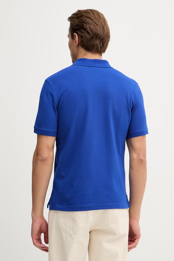 Îmbrăcăminte United Colors of Benetton polo bărbați din bumbac cu elastan 3WG9U301Z violet