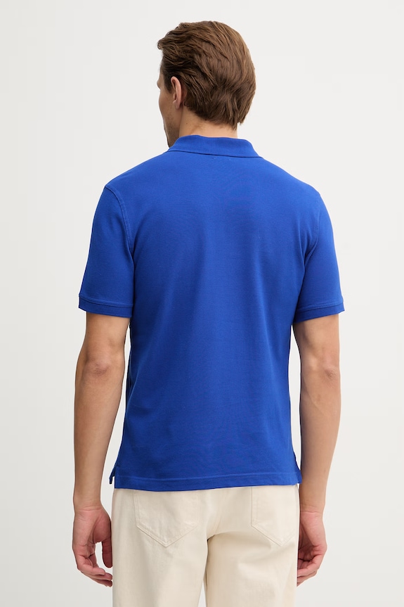 Îmbrăcăminte United Colors of Benetton polo bărbați din bumbac cu elastan 3WG9U301Z violet