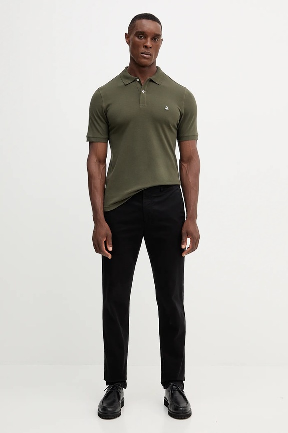 United Colors of Benetton polo bărbați bumbac cu elastan 3WG9U301Z verde AA00
