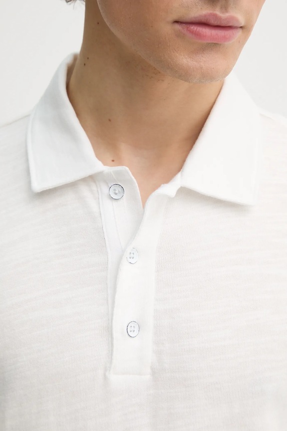 Βαμβακερό μπλουζάκι πόλο Rag & Bone MBC23FT012CA12 λευκό