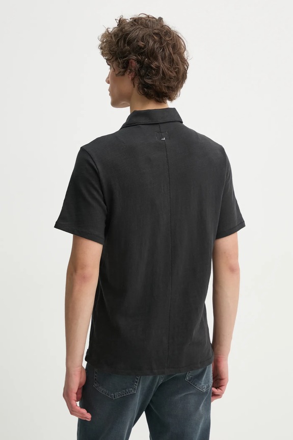 Odzież Rag & Bone polo bawełniane MBC23FT012CA12 czarny