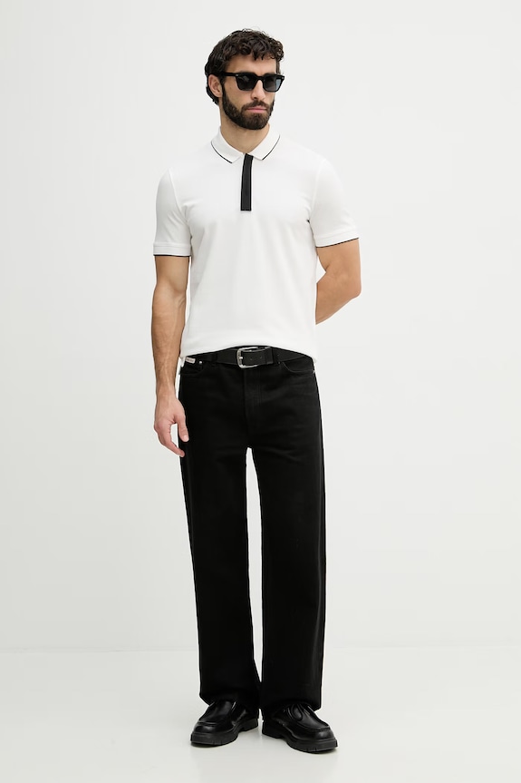 Armani Exchange polo majica za muškarce od pamuka XM001285.AF10366.NOS bijela AA00