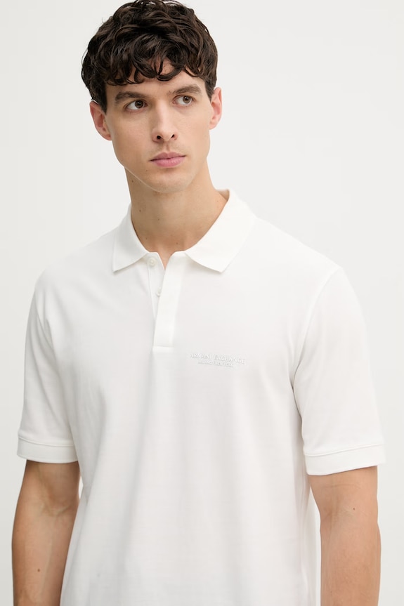 Armani Exchange поло для мужчин из хлопка бежевый XM001286.AF10366.NOS