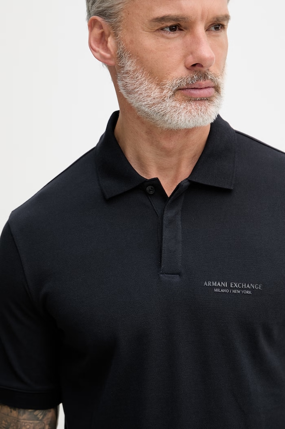Armani Exchange polo pánské bavlněné námořnická modř XM001286.AF10366.NOS