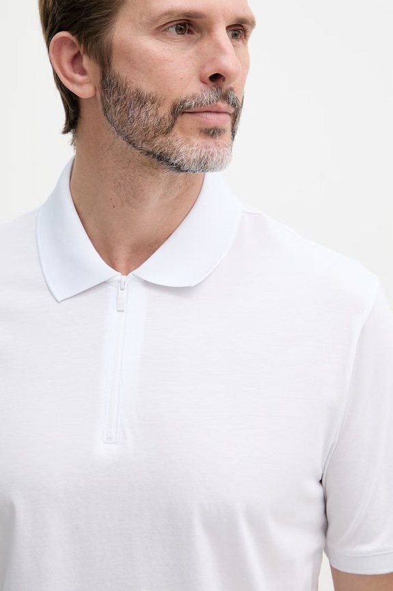 Armani Exchange polo majica za muškarce od pamuka bijela XM001291.AF10364.NOS