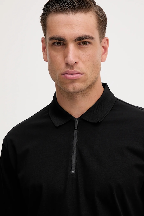 Armani Exchange polo de bumbac negru XM001291.AF10364.NOS