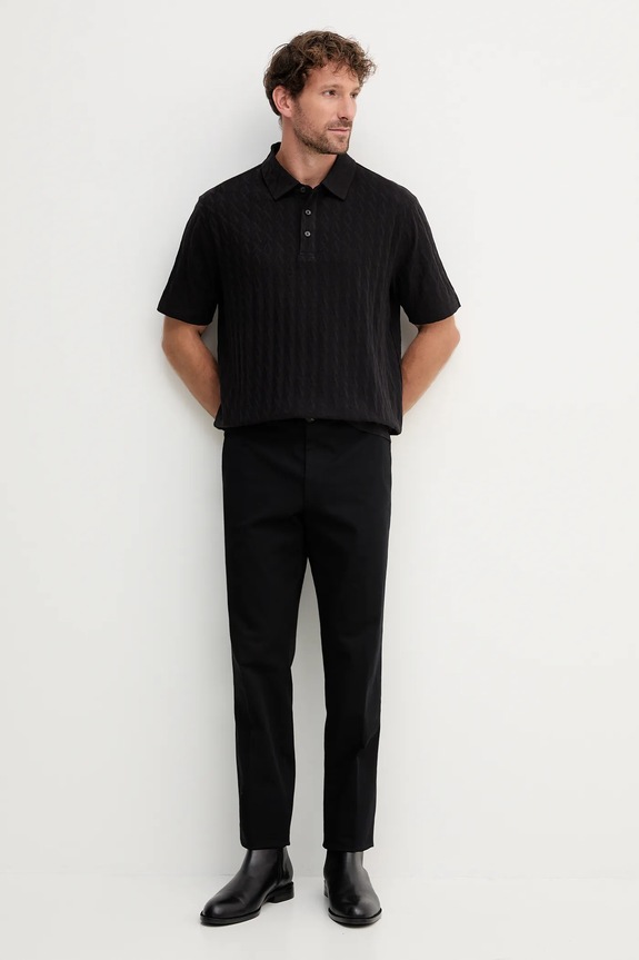 Armani Exchange polo de bumbac XM001292.AF10337.NOS negru AA00