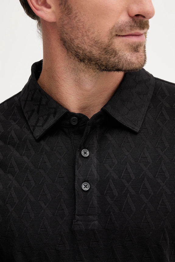 Armani Exchange polo de bumbac XM001292.AF10337.NOS negru
