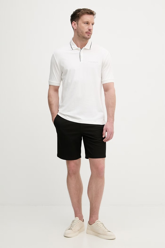 Armani Exchange polo tričko pánske s bavlnou XM001557.AF10363.NOS biela AA00