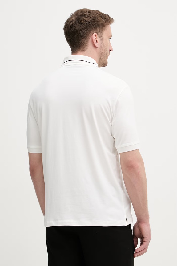 Oblečenie Armani Exchange polo tričko pánske s bavlnou XM001557.AF10363.NOS biela