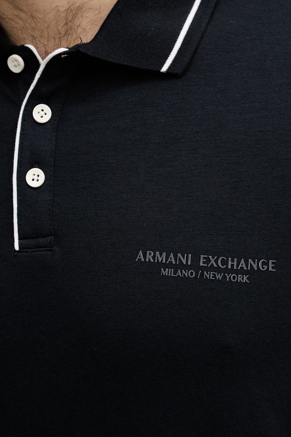Armani Exchange polo bărbătesc cu bumbac XM001557.AF10363.NOS bleumarin