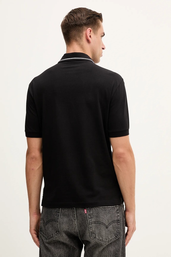 Îmbrăcăminte Armani Exchange polo bărbați cu bumbac XM001557.AF10363.NOS negru