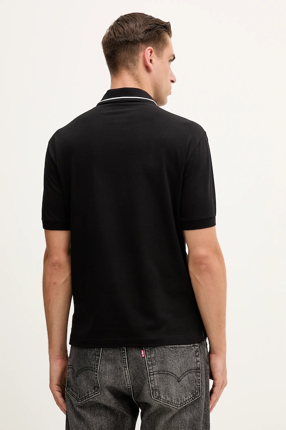 Îmbrăcăminte Armani Exchange polo bărbați cu bumbac XM001557.AF10363.NOS negru