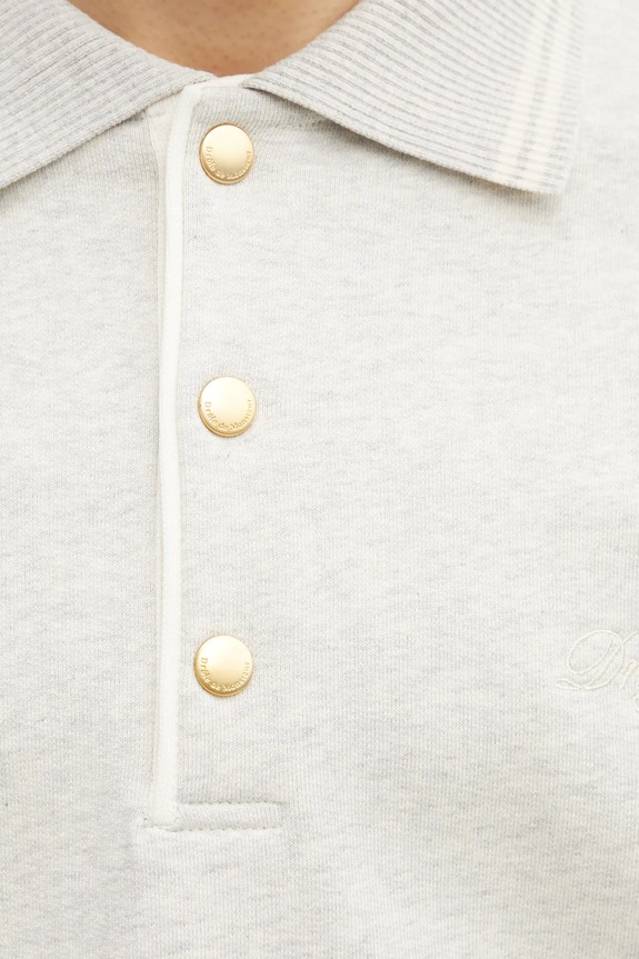 Drôle de Monsieur cotton sweatshirt Le Polo Drôle gray PERM.PL132.CO127