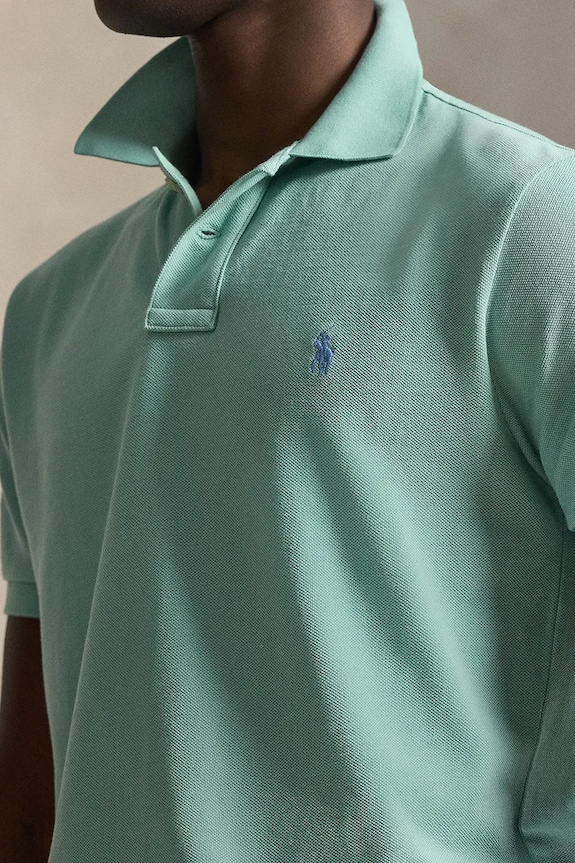 Bavlnené polo tričko Polo Ralph Lauren modrá 710536856.