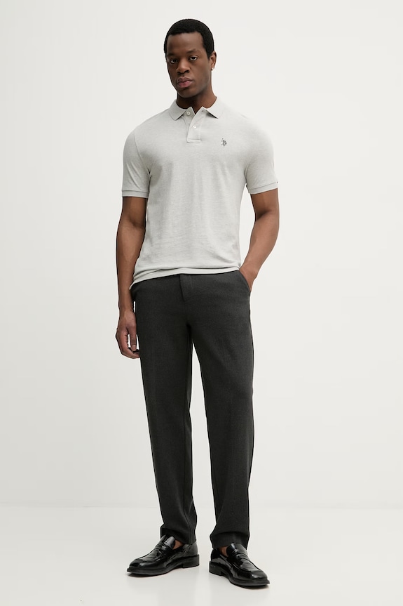 Pamučna polo majica U.S. Polo Assn. DHM PIQUE MUP3312 siva AA00