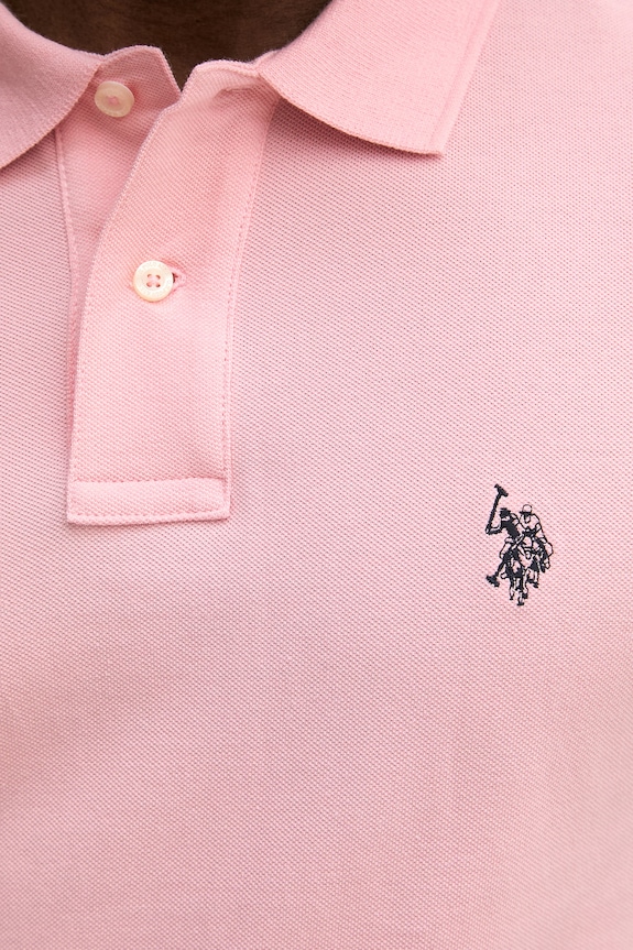 Pamučna polo majica U.S. Polo Assn. DHM PIQUE MUP3312 roza