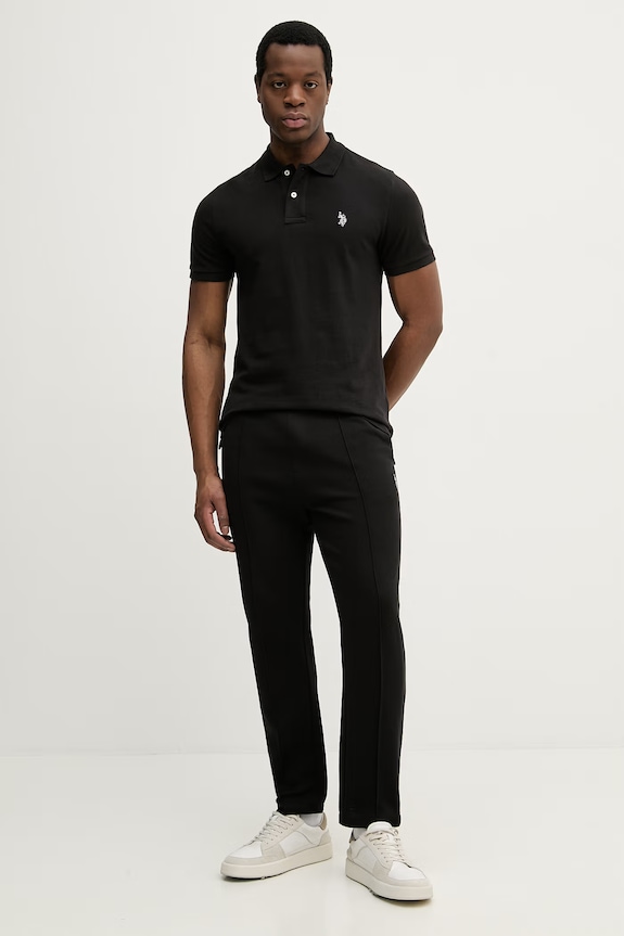 Pamučna polo majica U.S. Polo Assn. DHM PIQUE MUP3312 crna AA00