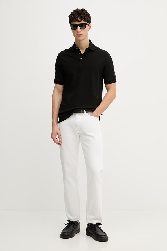 Armani Exchange polo męskie bawełniane XM001290.AF10366.NOS czarny AA00